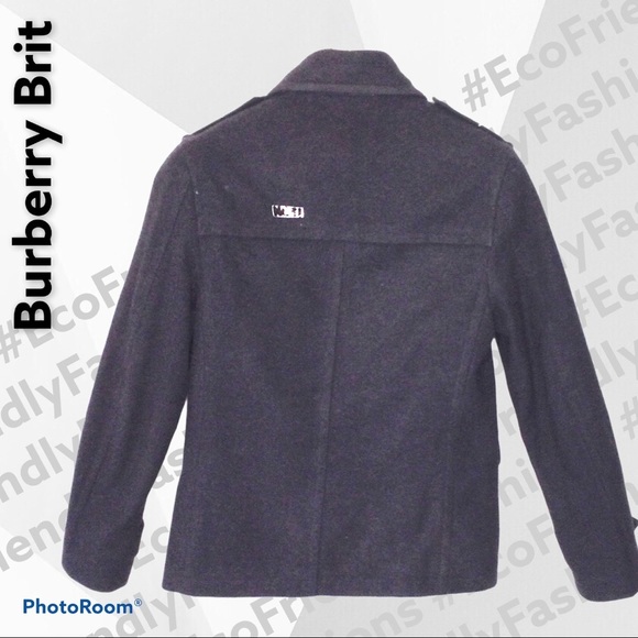 Burberry Brit Checked Lined Wool Coat in G… - Picture 2 of 10